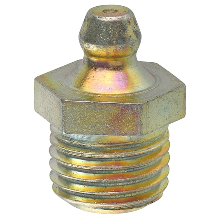 Ags Steel Straight Grease Fitting, 31/32 Length, Male (1/4-18 NPT), 1/bag GF-16B